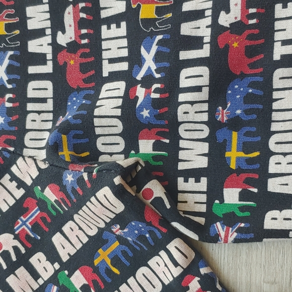 Vintage L.A.M.B. Around The World Sweatshirt Hoodie GUC size Medium - Picture 3 of 12